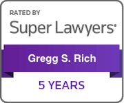 Rated By Super Lawyers | Gregg S. Rich | 5 years